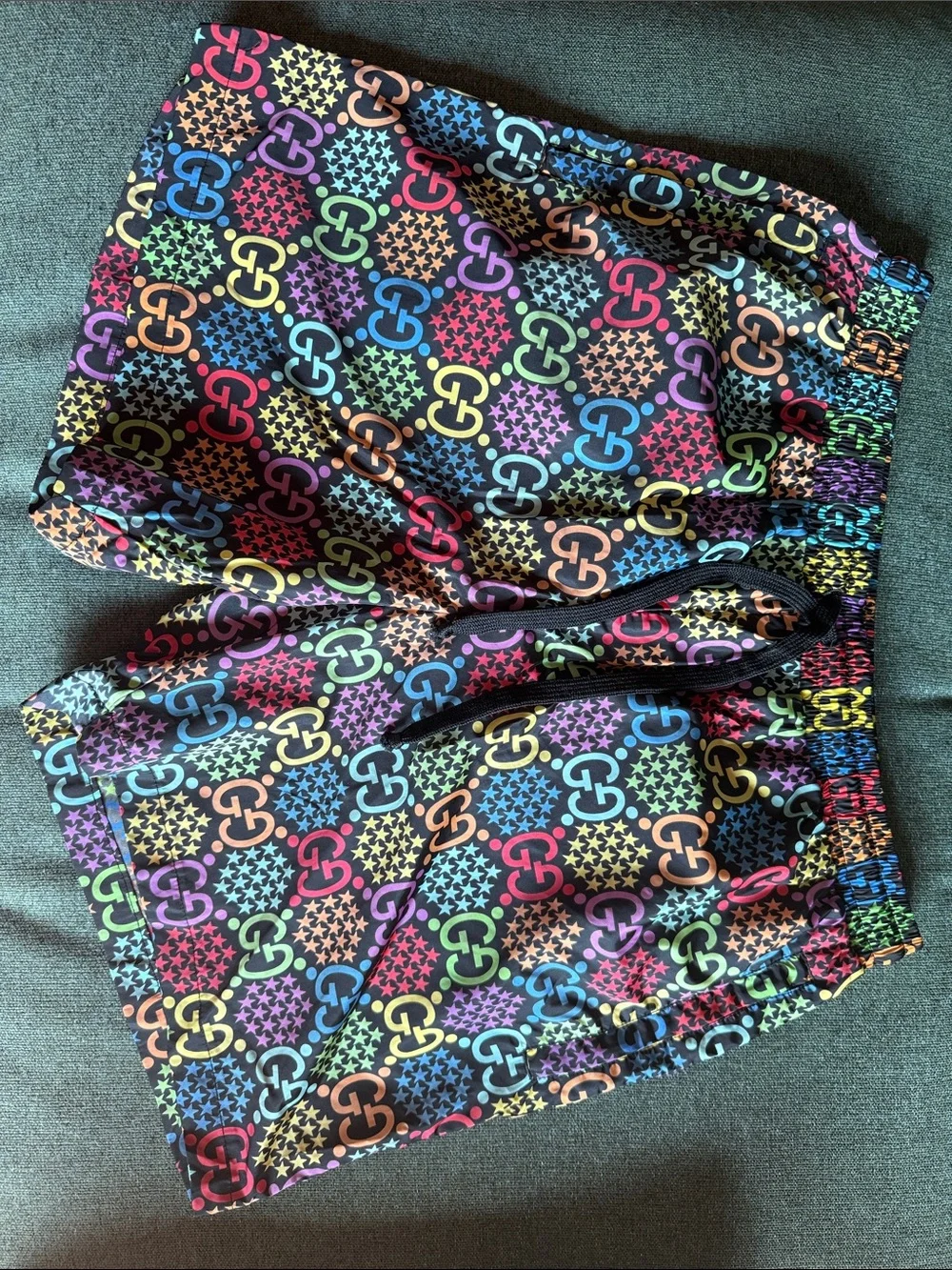 Gucci Mens Multicolor GG Star Logo Swim